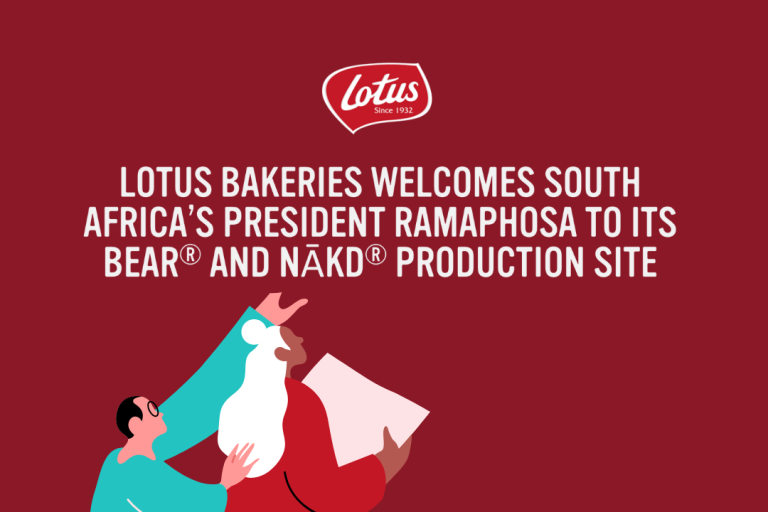 Lotus Bakeries welcomes South Africa's President Ramaphosa to its Bear & nakd production site